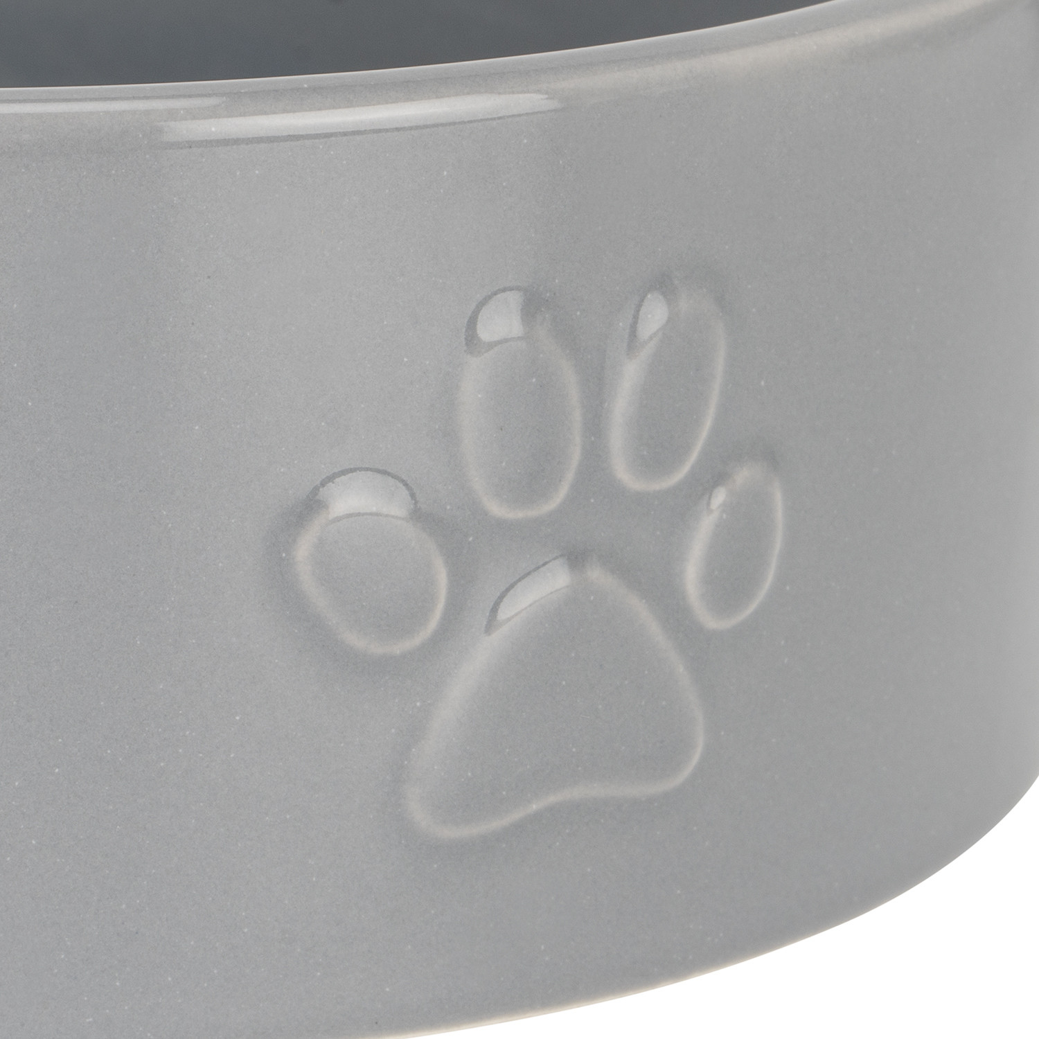 Clever Paws Grey Ceramic Medium Pet Bowl Image 2