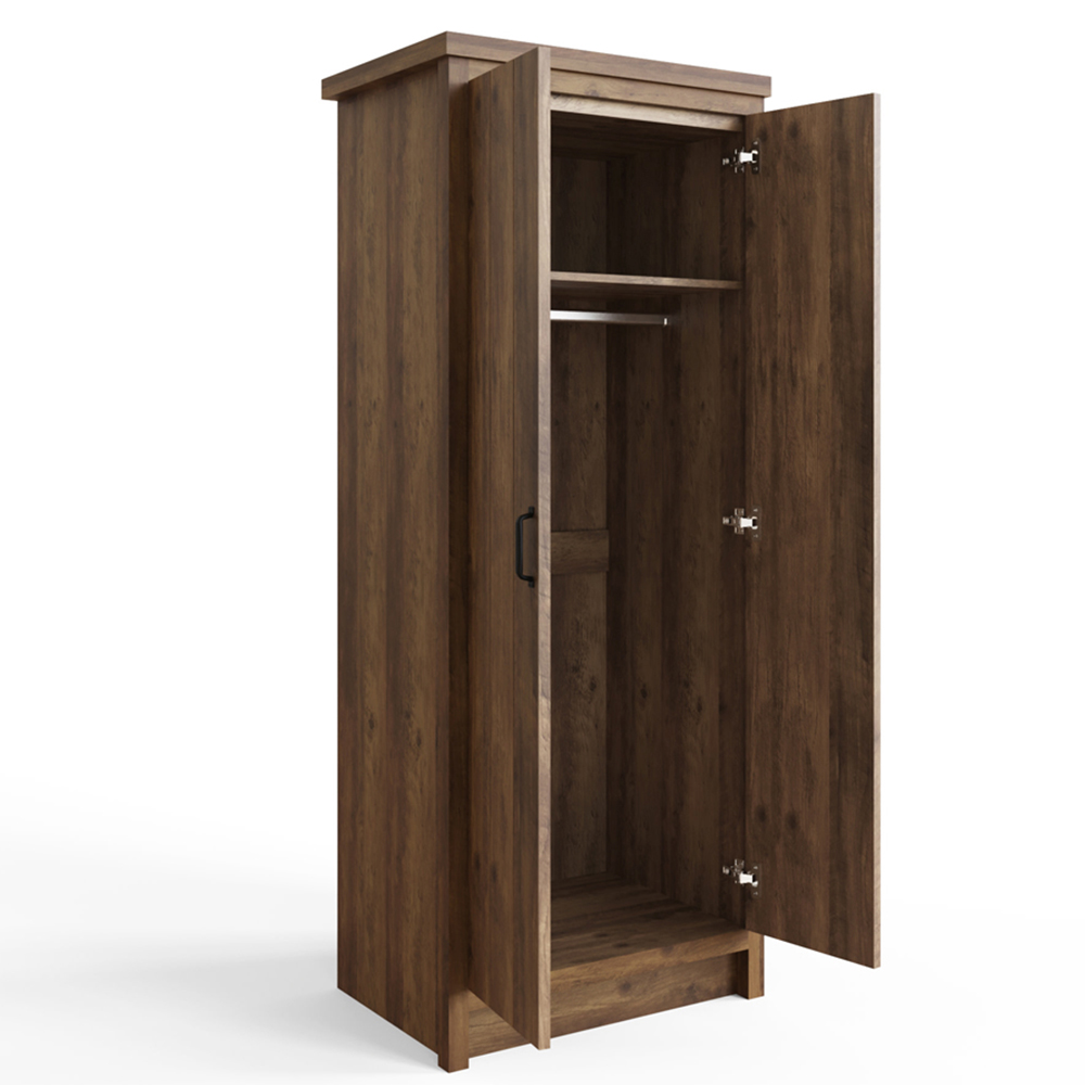 GFW Boston 2 Door Knotty Oak Wardrobe Image 3