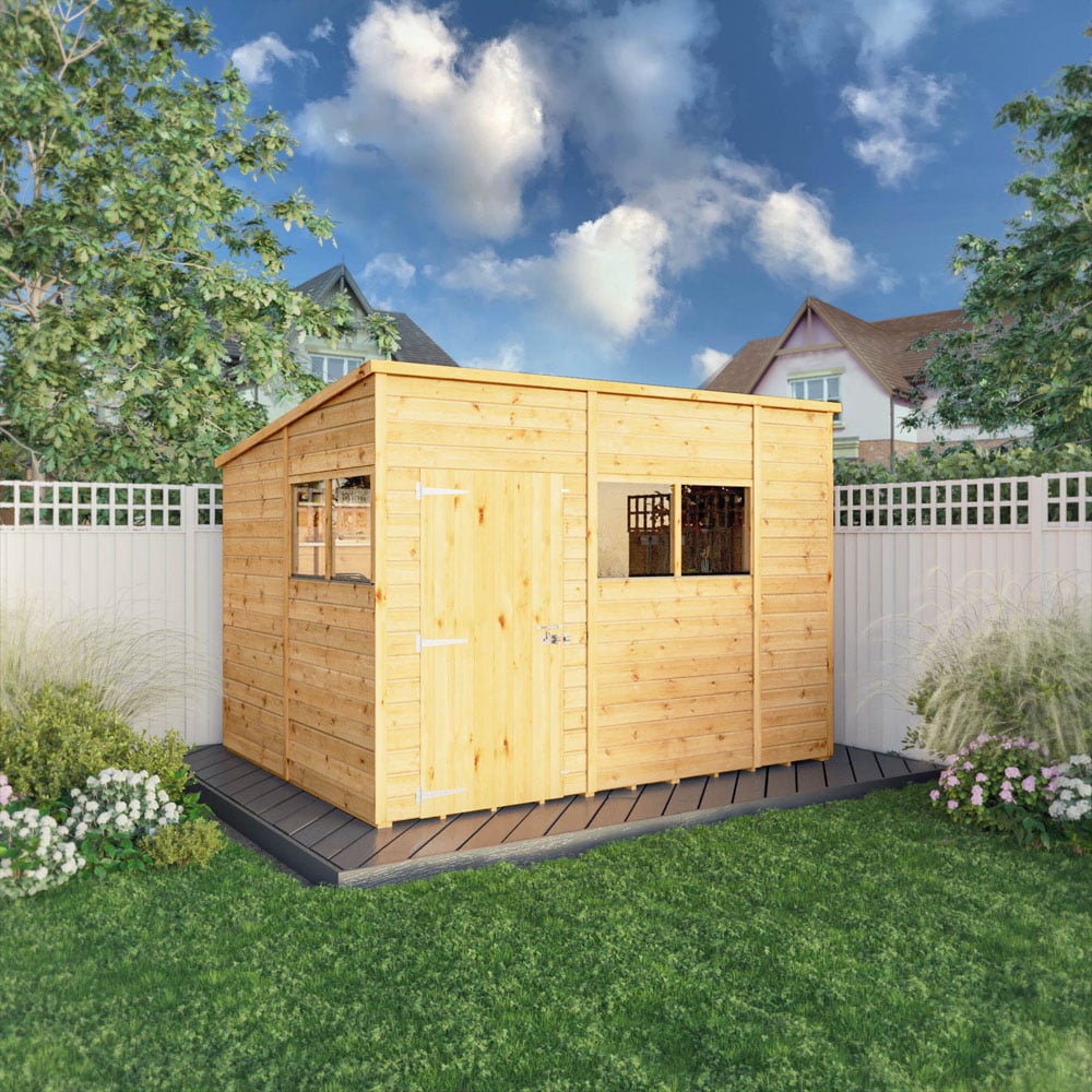 Mercia Woodsman 10 x 8ft Shiplap Pent Shed Image 2
