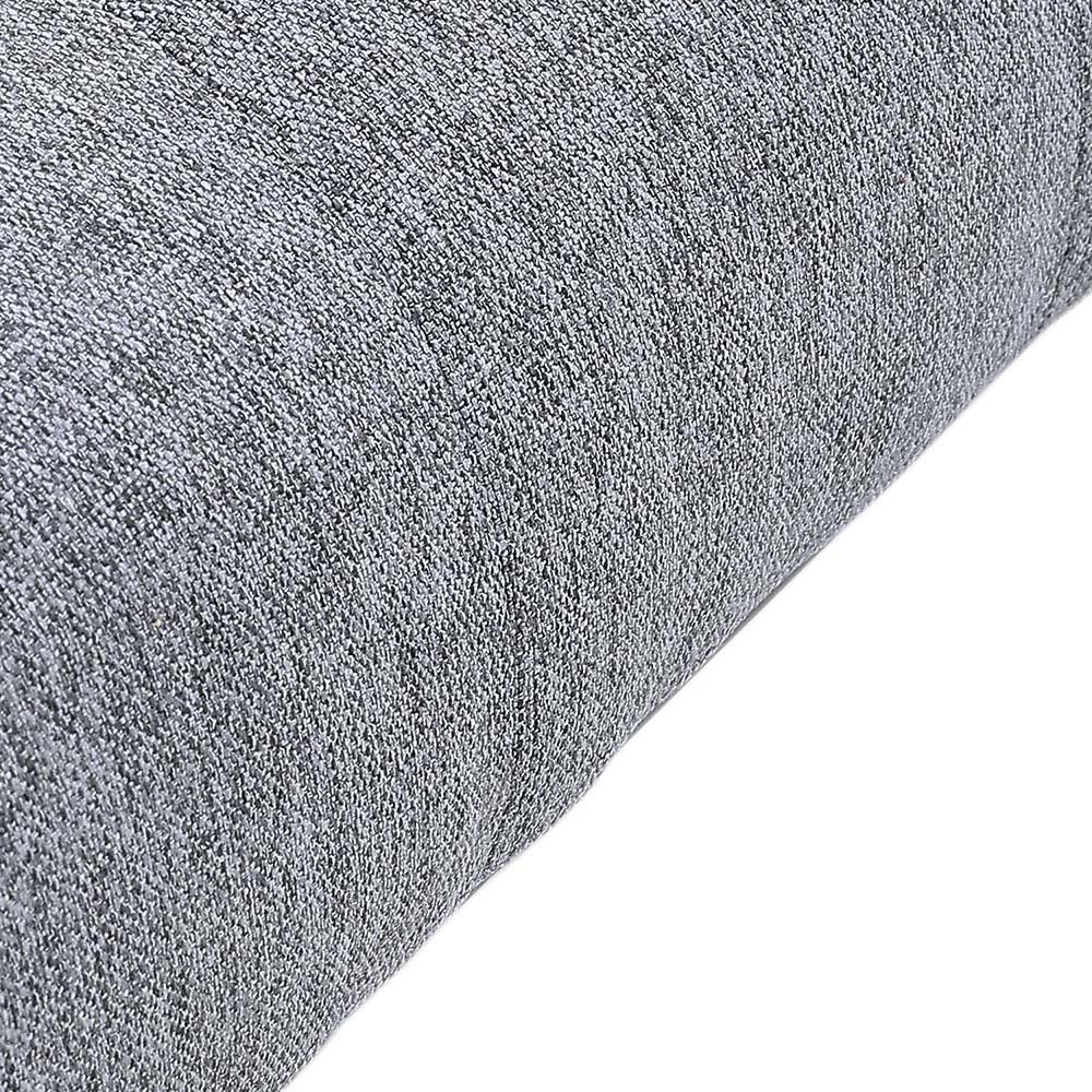 Living and Home Grey Linen Footstool Image 5