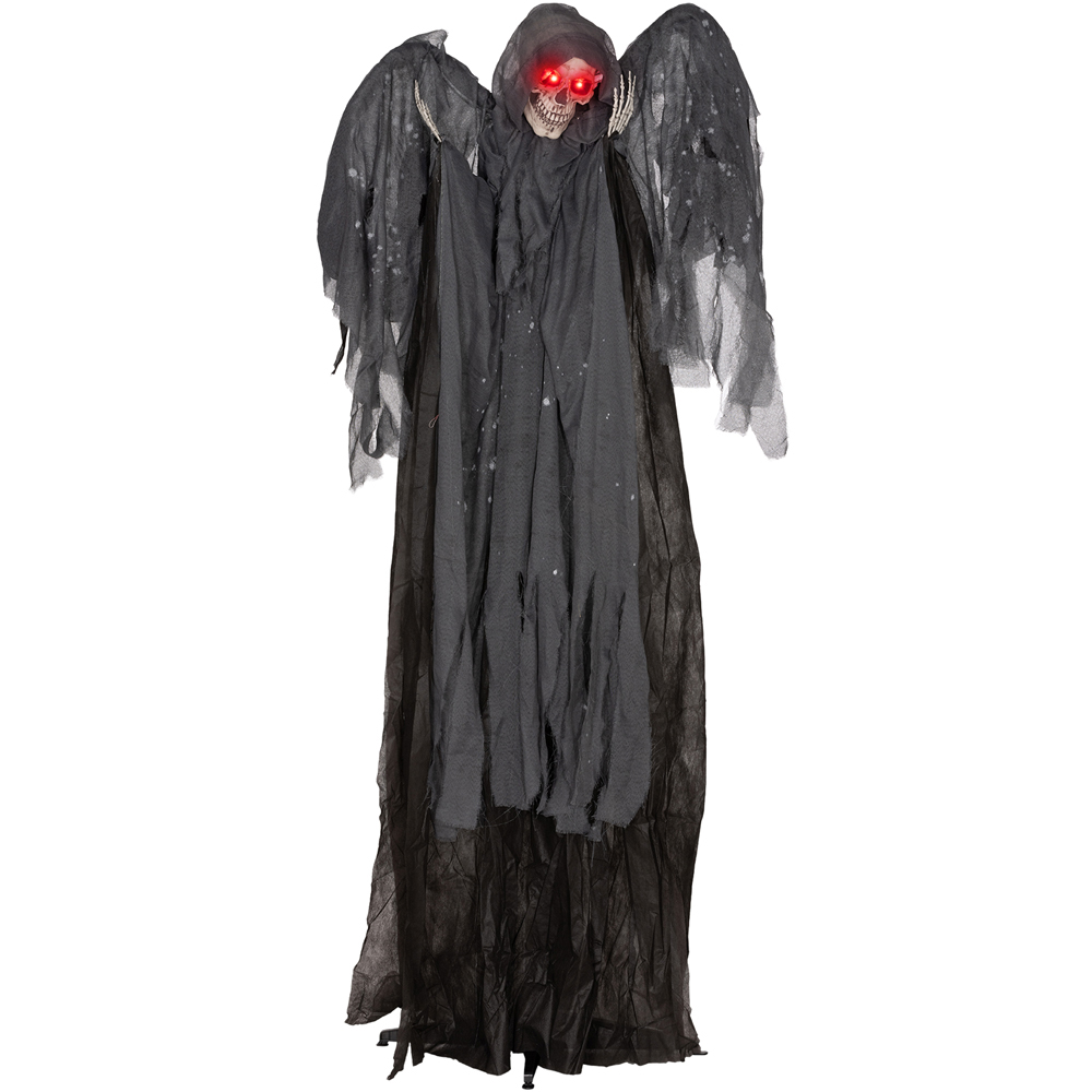 HOMCOM Animated Winged Grim Reaper Halloween Prop 6ft Image 1