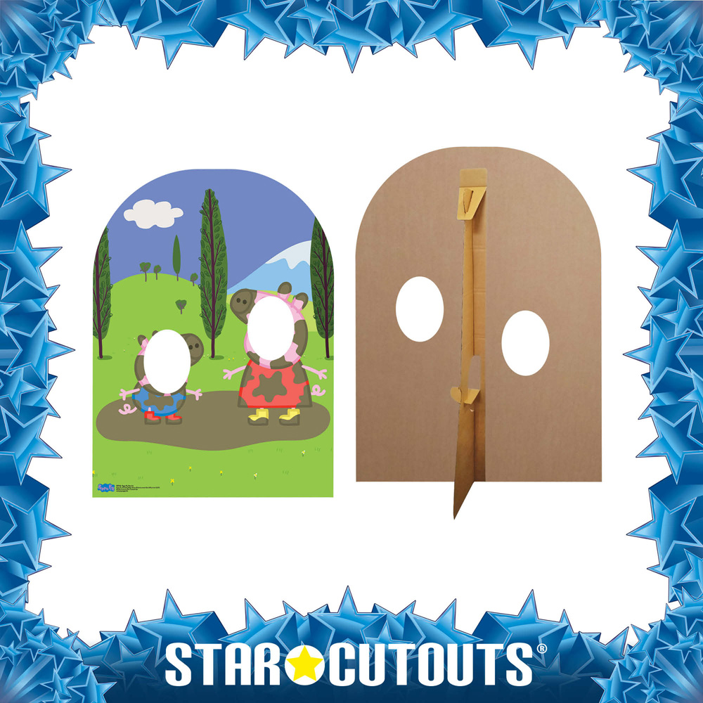 Star Cutouts Child Sized Peppa Pig Muddy Puddle Stand-In Cardboard Cutout 4ft Image 5