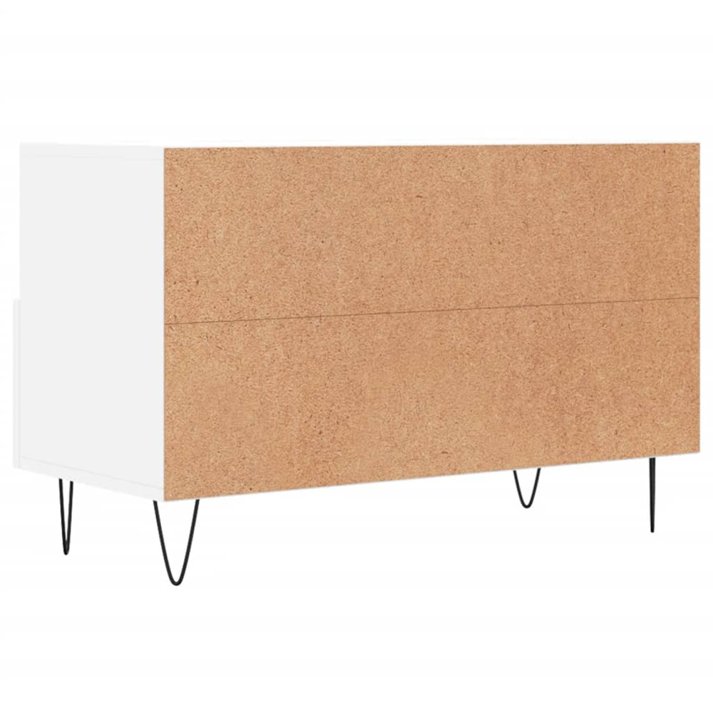 vidaXL 2 Drawer 2 Shelf White TV Cabinet Image 8