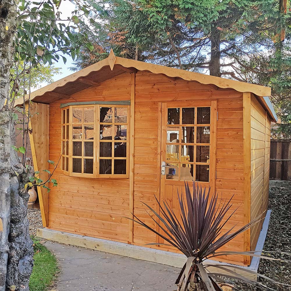 Shire Goodwood 9 x 6ft Shiplap Style C Security Cabin Apex Summerhouse Image 4