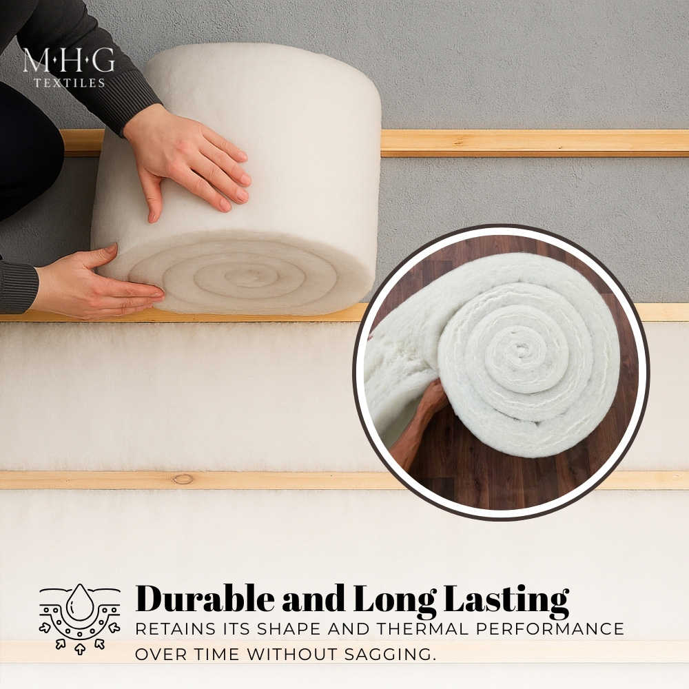 MHG Textiles White Eco Polyester Loft Insulation Roll 10m x 370 x 110mm Image 5