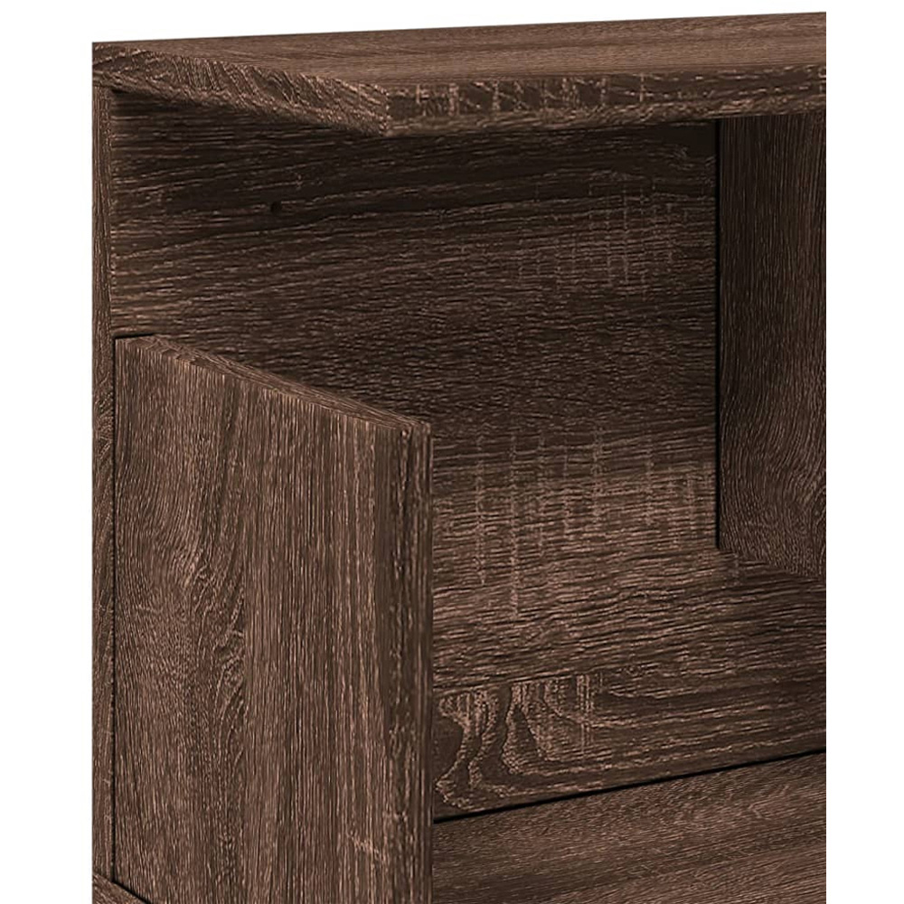 vidaXL 2 Shelf Brown Oak Wall Cabinet Image 6