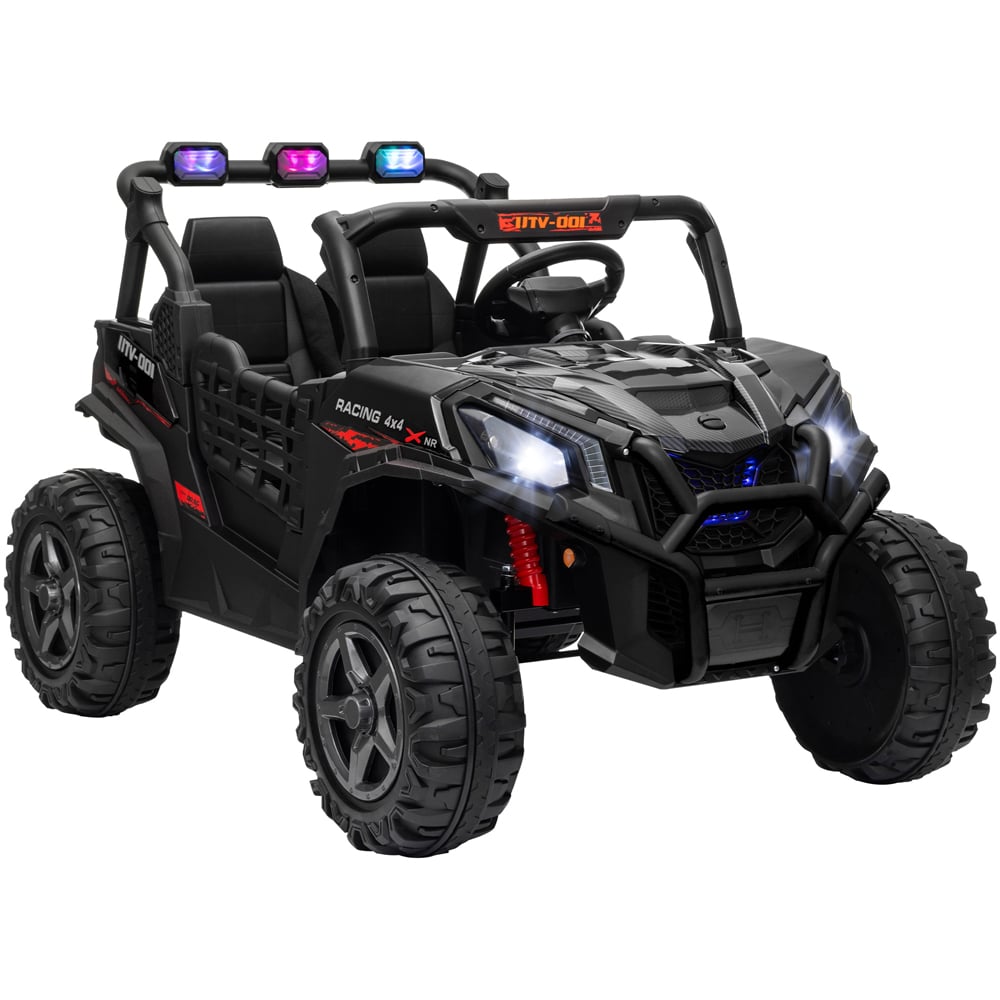 Tommy Toys Kids 2 Seater Black Electric Car with Remote Control Image 1