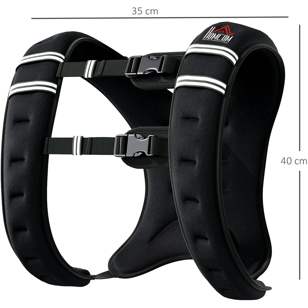 HOMCOM 8kg Adjustable Weighted Vest with Pocket and Reflective Strips Image 9
