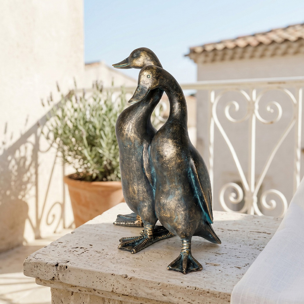 Levede Bronze Resin Outdoor Duck Garden Ornament 2 Pack Image 2
