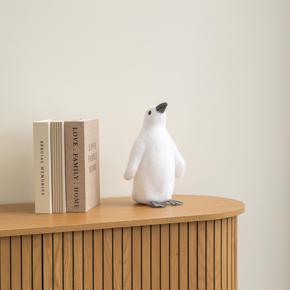 Samuel Alexander Freestanding Flocked Penguin Christmas Decoration 26 cm Image 3
