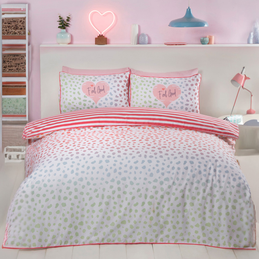 Rapport Home Dalmatain Double Blush Duvet Set  Image 1