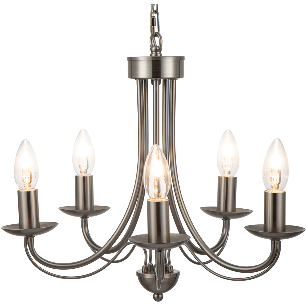 Cosylyte Elmore 5 Light Brushed Nickel Metal Pendant Light Image 4