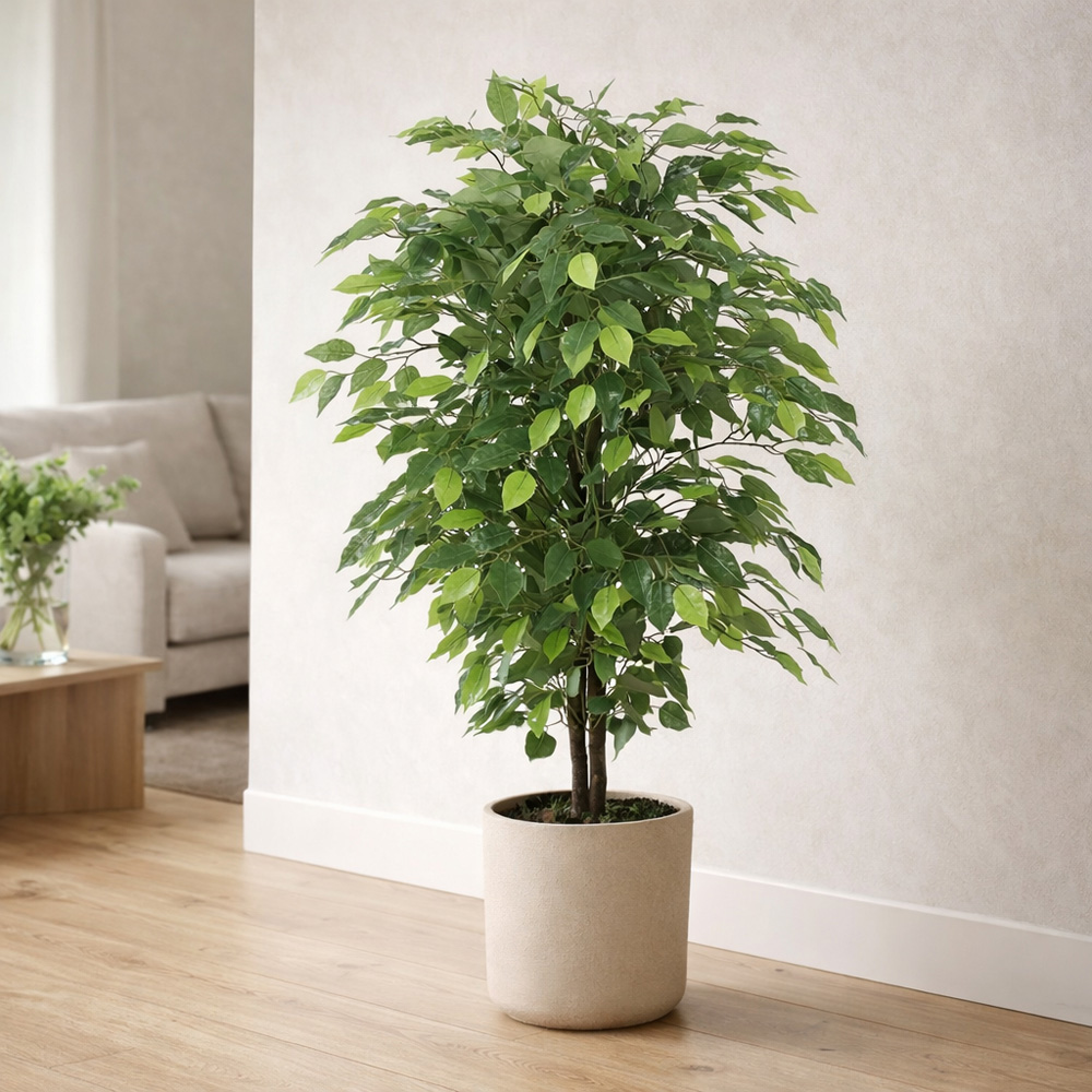 Leaf Bush Ficus Artificial Tree Pot 3ft Image 2