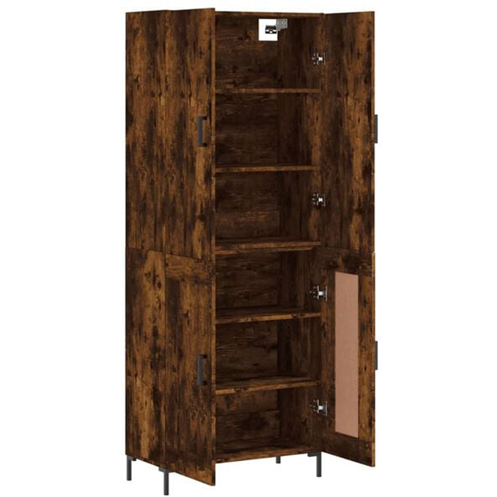 vidaXL 4 Door Smoked Oak Highboard Image 3