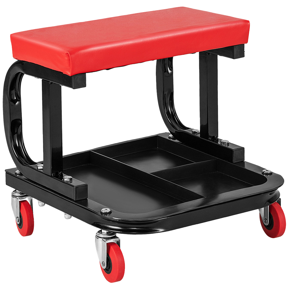 Costway 150kg Capacity Rolling Mechanic Stool with Tool Tray Image 1
