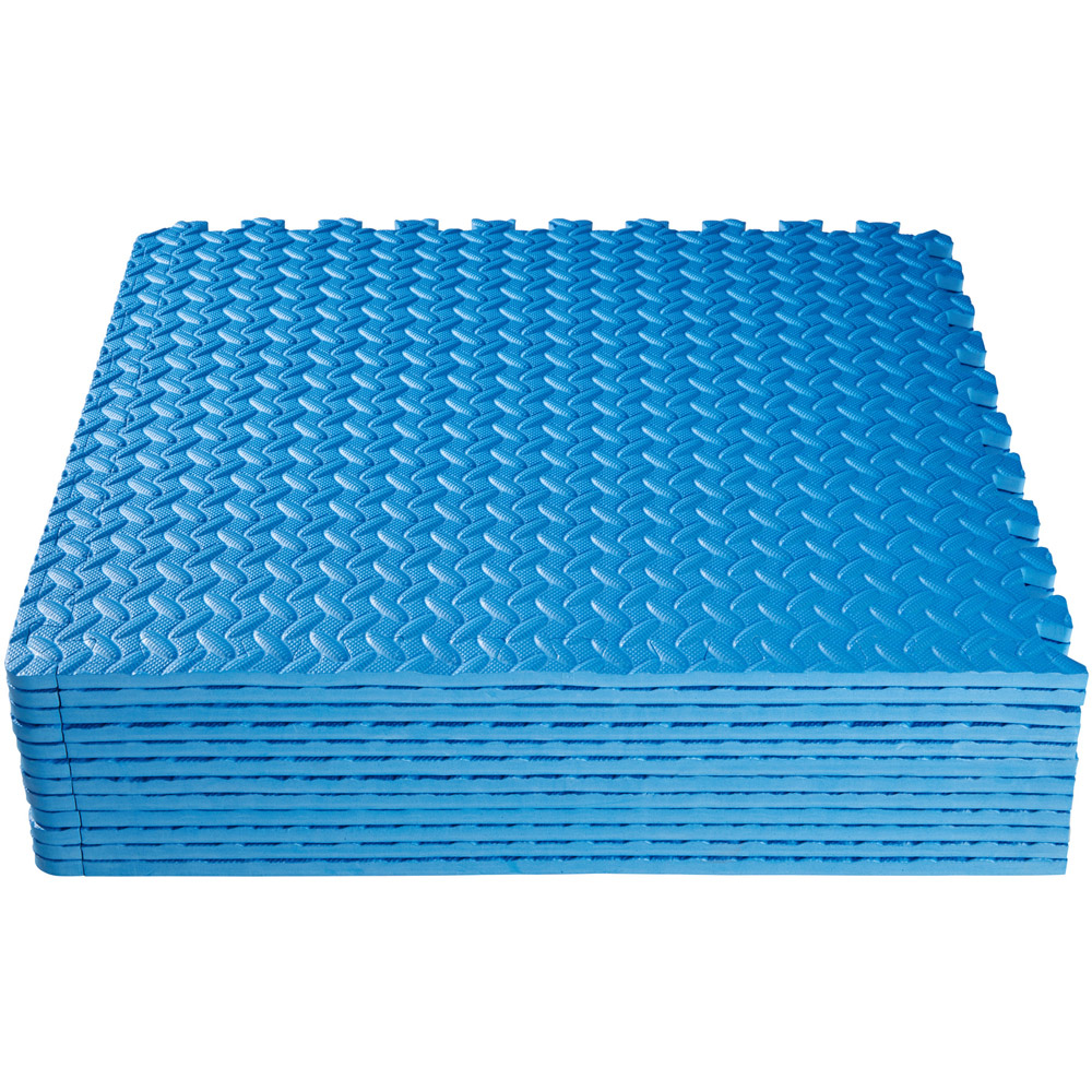 tectake Blue Interlocking Gym Mat 12 Pack Image 5