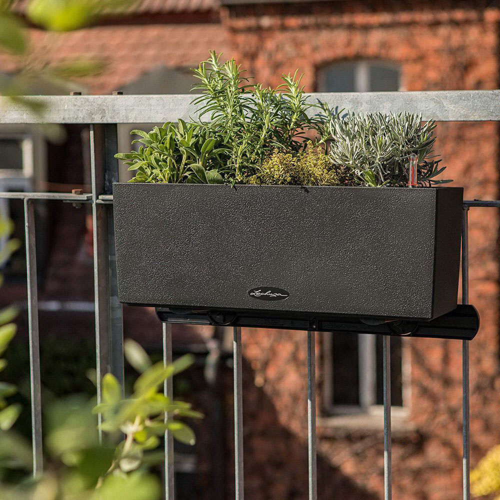 Lechuza Balconera Graphite Black Self Watering Window Box Planter 50cm 2 Pack Image 7