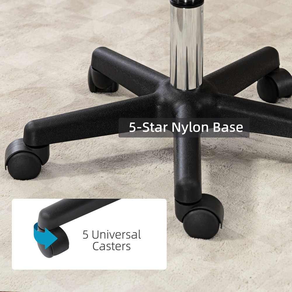 Portland Brown Adjustable Swivel Salon Chair with Padded Seat Image 6