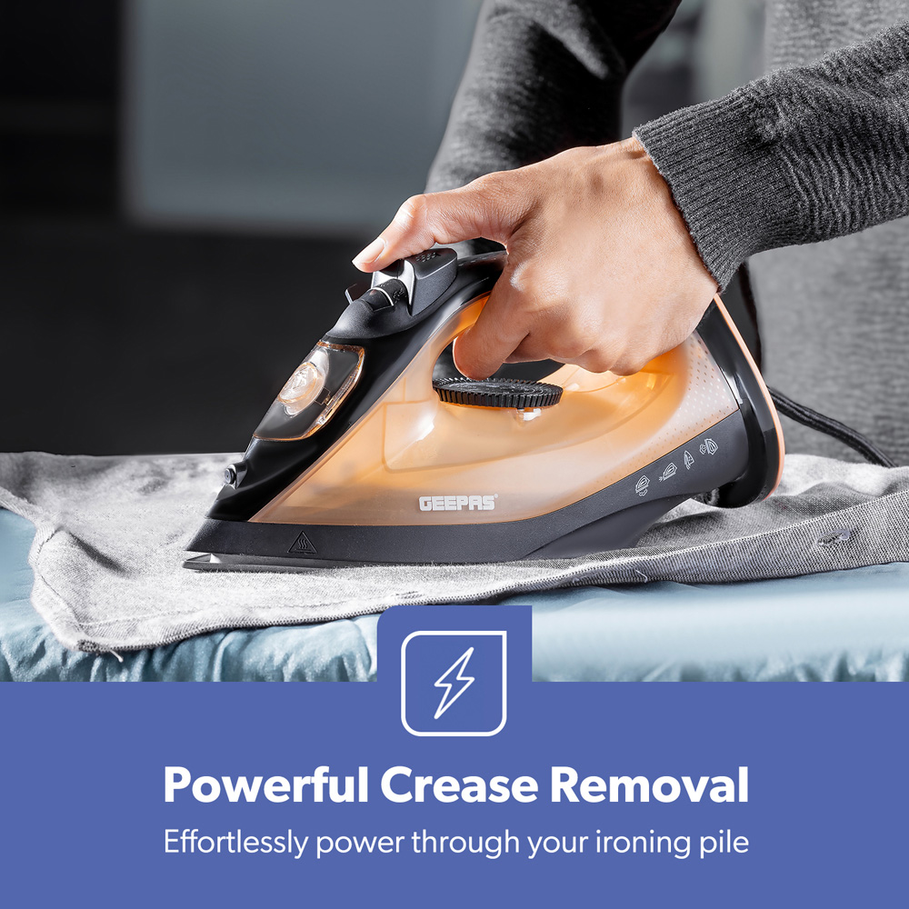 Geepas GSI7783UK-GD Dry and Wet Steam Iron 1800W Image 5
