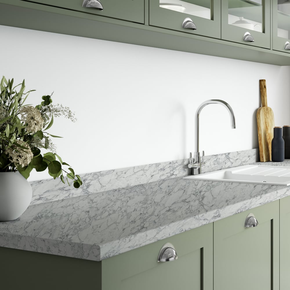 Wilsonart Marmo Bianco Postformed Breakfast Bar 38mm Image 2