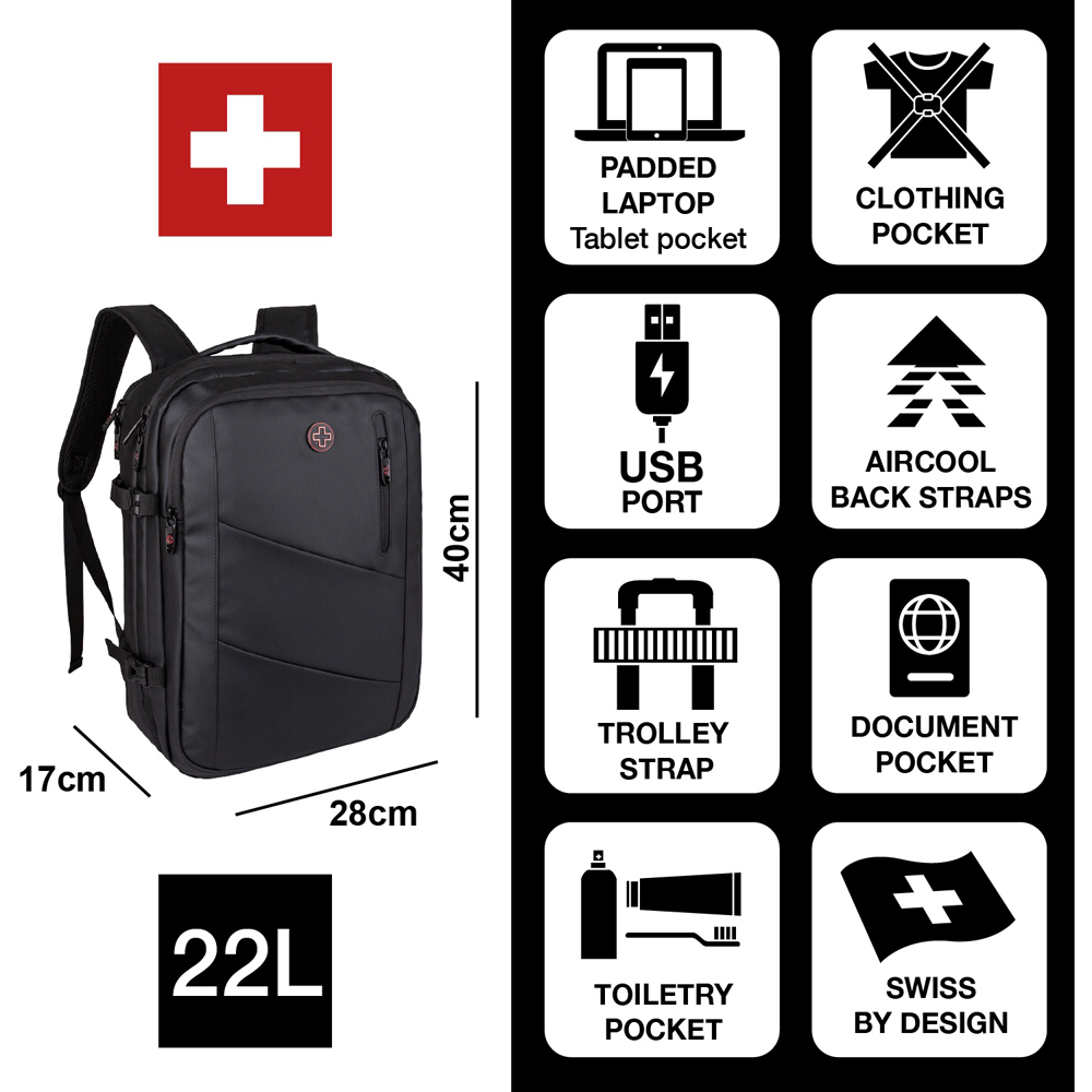 Crossgear Colab Vortex Black Underseat Backpack 40cm Image 9
