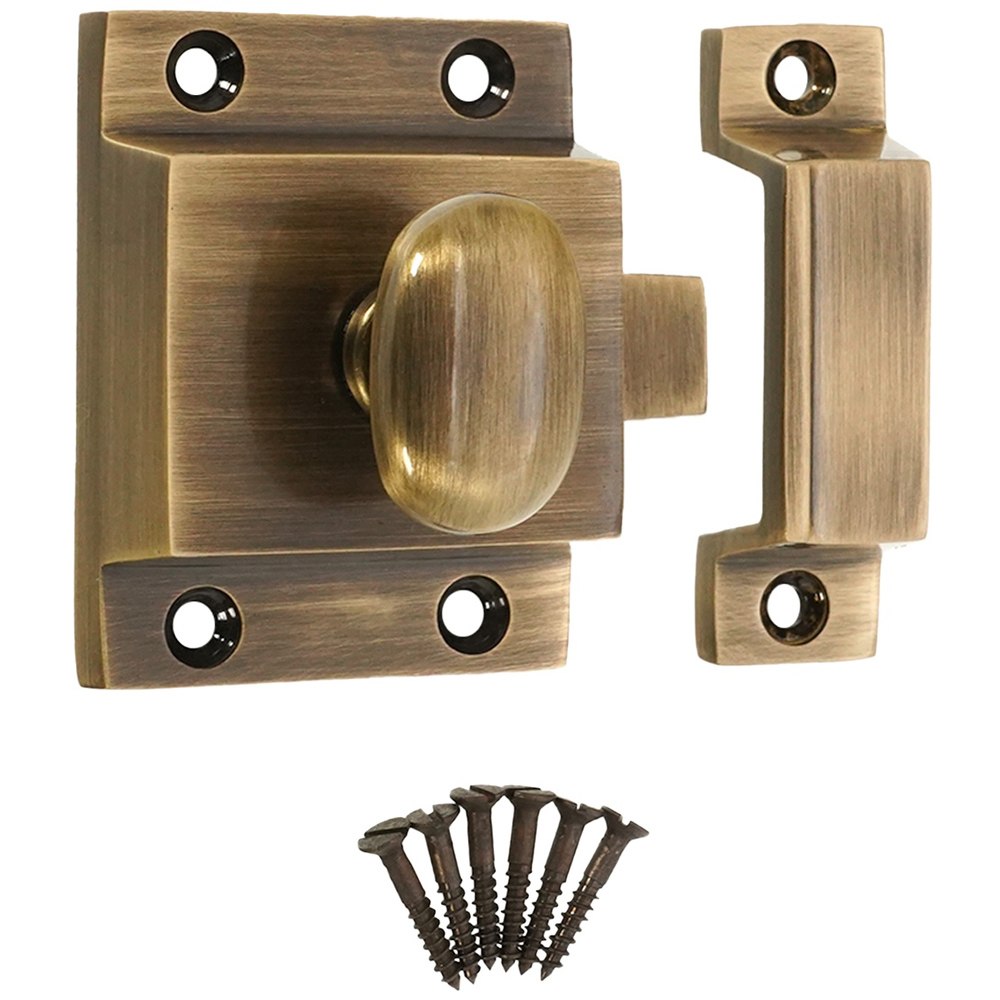 Spira Brass Antique Brass Cupboard Catch Image 4