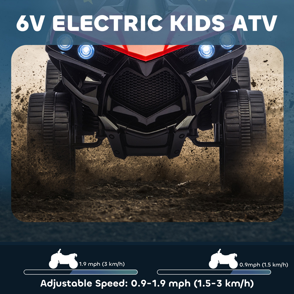 Tommy Toys AIYAPLAY Kids Red Ride On ATV Quad Bike 6V Image 8