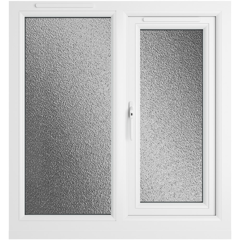 Crystal Black and White LH Side Hung Next to a Fixed Obscure Double Glazed Window 905 x 965mm Image 3