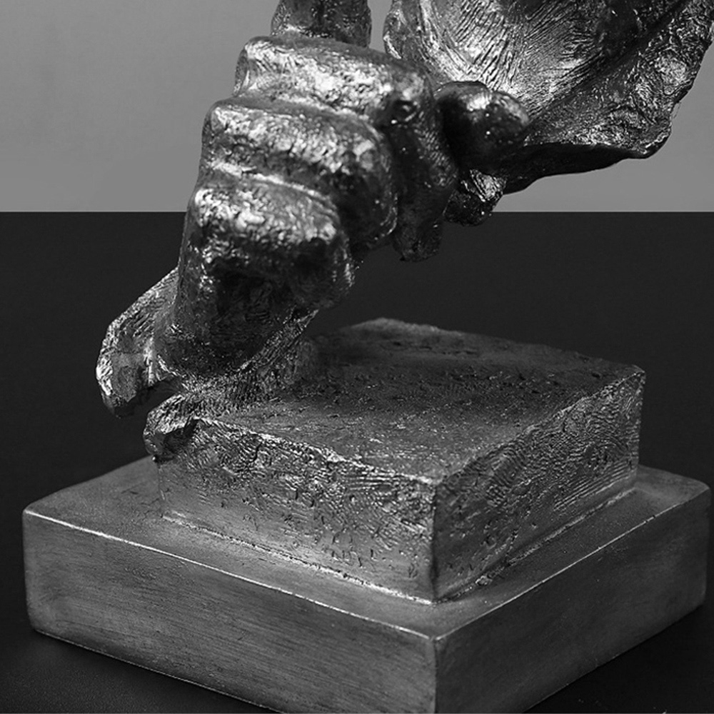 Living and Home Creative Silence is Golden Figurine Tabletop Decor Image 6