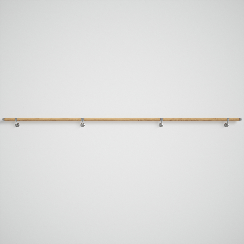 Woodworx Oak Wood Stair Hand Rail Kit 3.6m Image 2