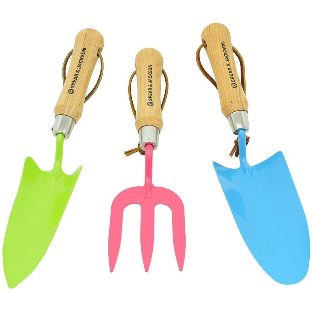 Spear & Jackson Colours 3 Piece Multicolour Head Stainless Steel Garden Hand Tools Gift Set Image 2