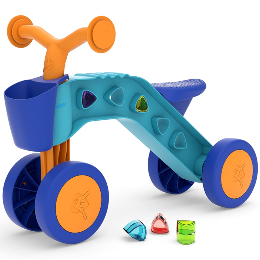 Chillafish Itsibitsi Blocks Light Blue Orange 4 Wheel Ride On Image 3