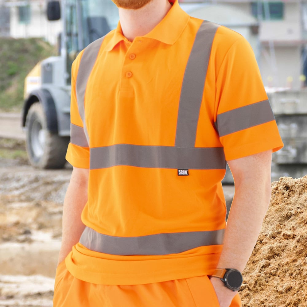 Scan Hi Visibility Polo Shirt XXL Orange Image 2