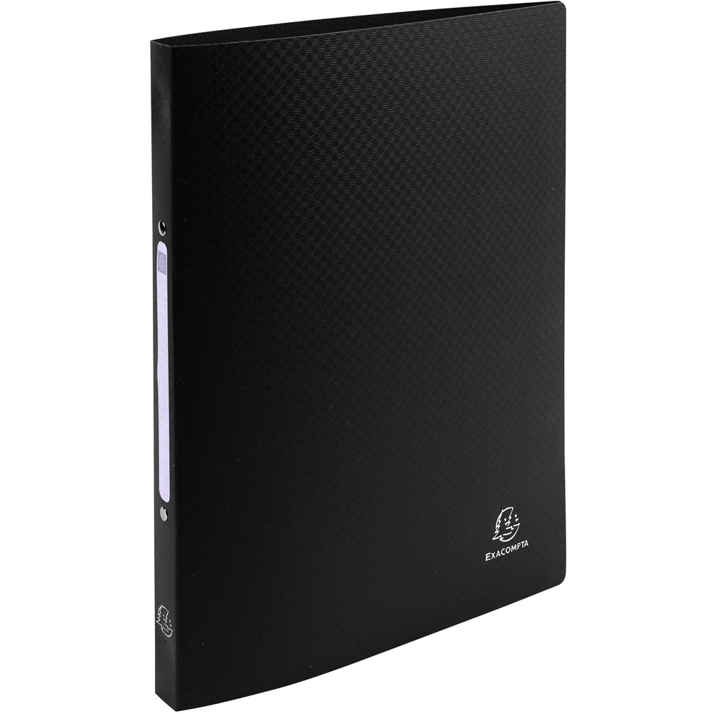 Exacompta OpaK Black A4 2R Ring Binder with Label 20 Pack Image 4