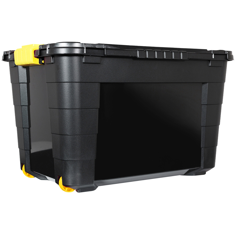 Flip and Store Box with Lid Black 60l Image 1