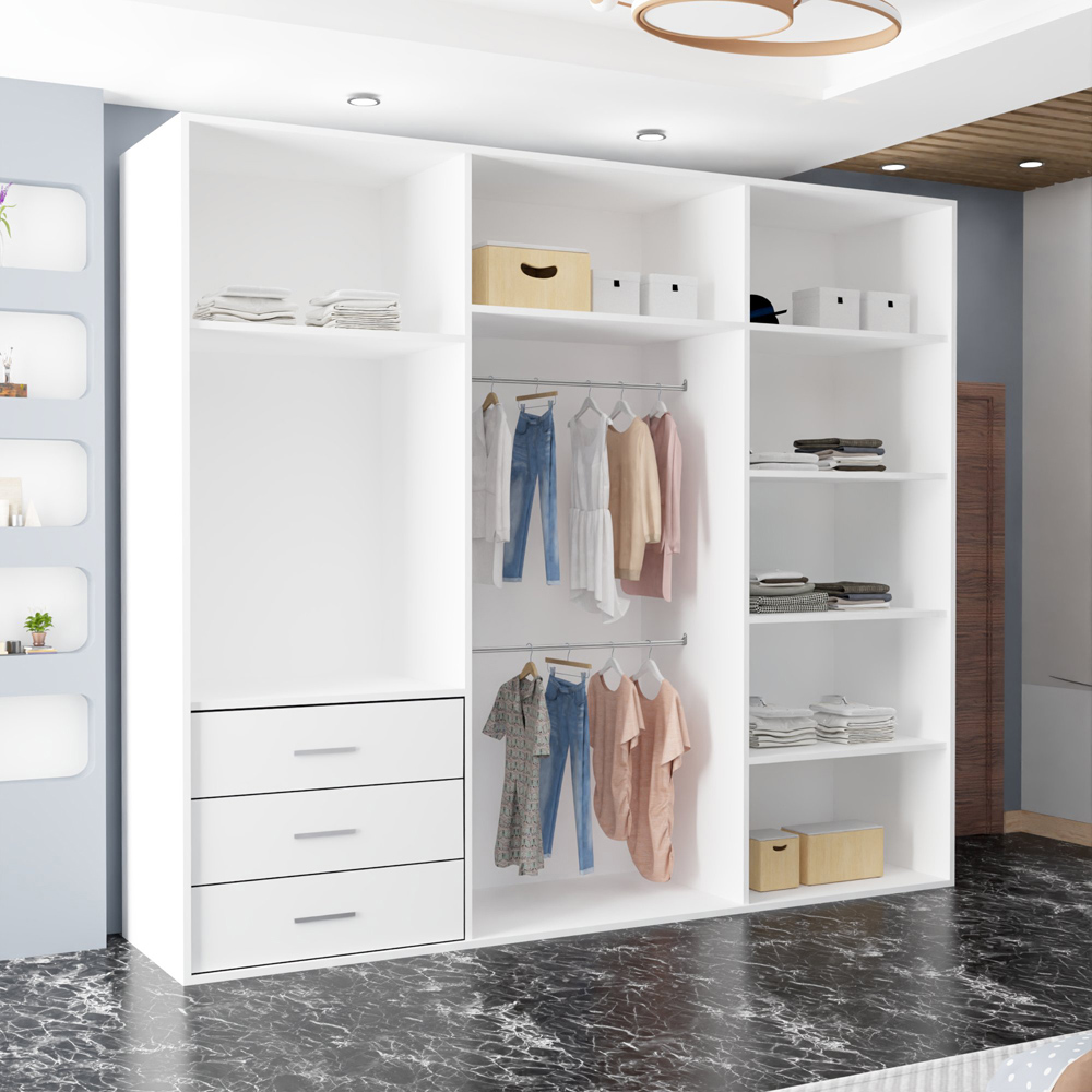 Sliding Wardrobes 4U Etna 3 Door White Full Mirrored Wardrobe Image 2