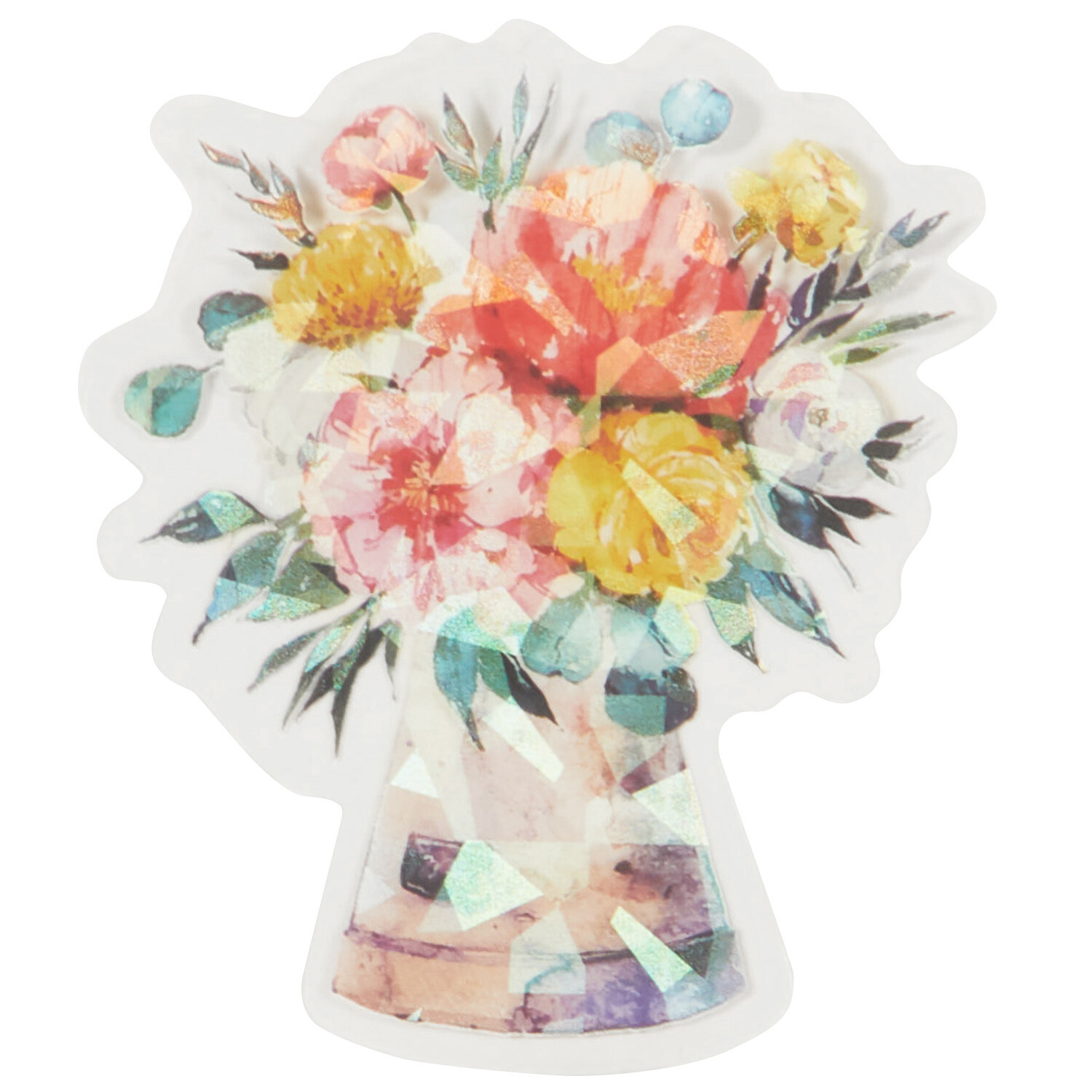 Pack of 18 Floral Bloom Transparent Stickers - Multicolour Image 5
