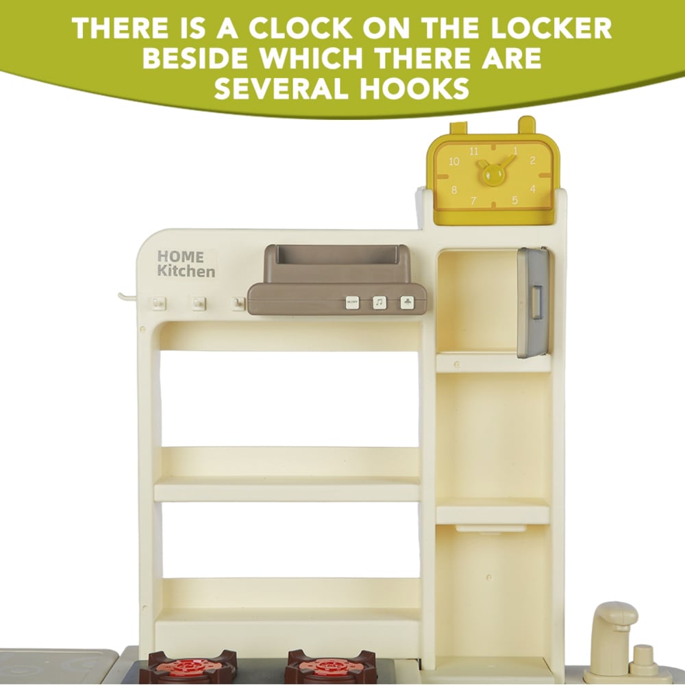 Alivio Kids Green Kitchen Playset with Sound and Lights Image 3