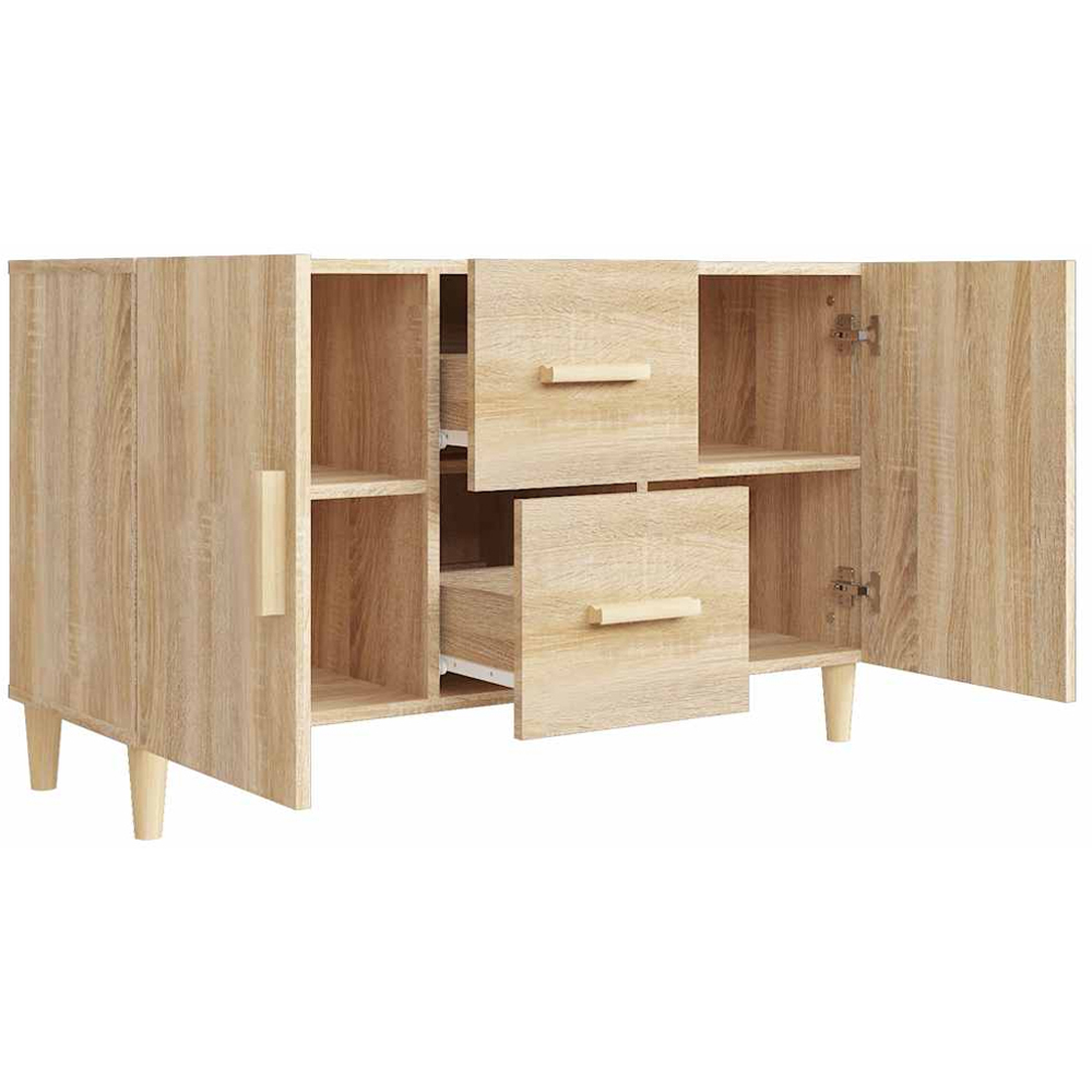 vidaXL 2 Door 2 Drawer Sonoma Oak Sideboard Image 5