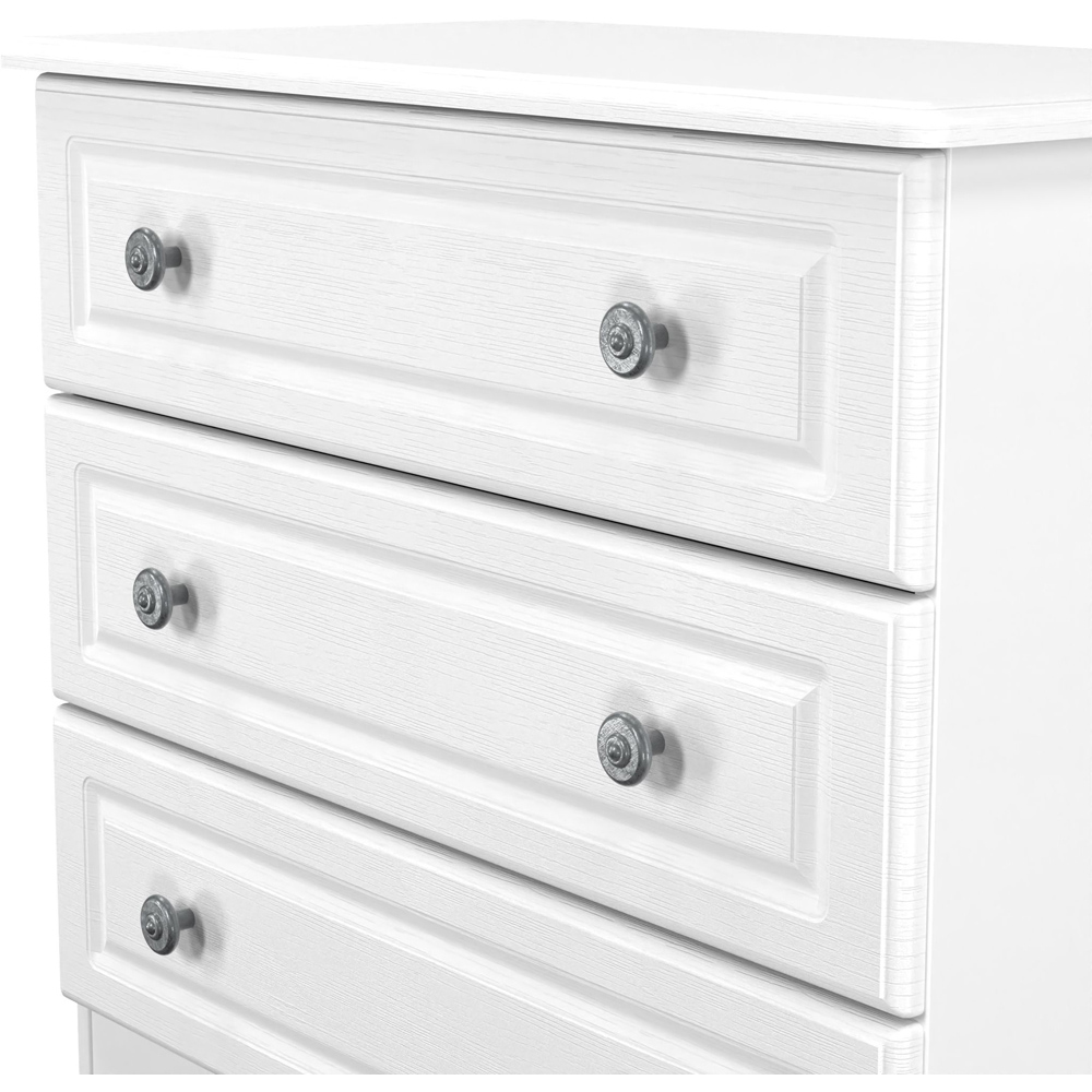 Crowndale Pembroke 3 Drawer Matt White Chest of Drawers Ready Assembled Image 5