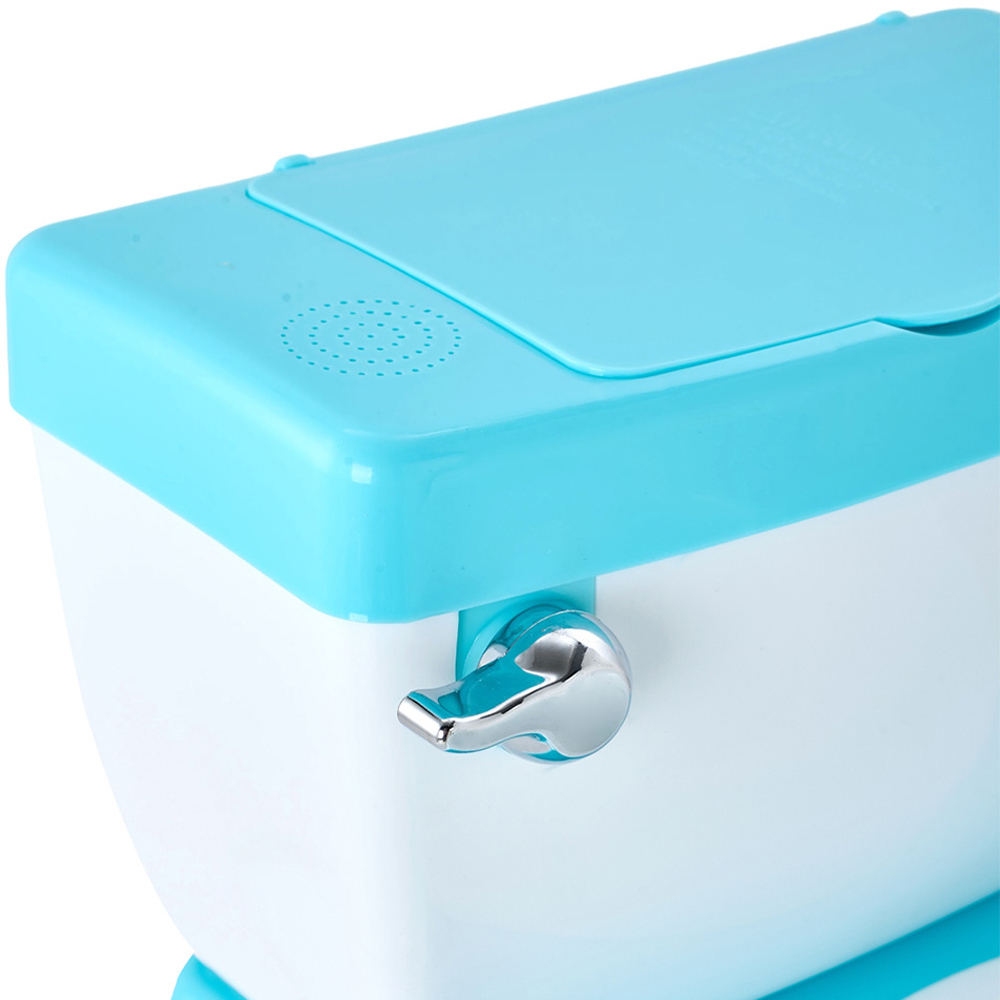 H&O Direct Blue Realistic Baby Potty Training Toilet with Flushing Sound Image 5