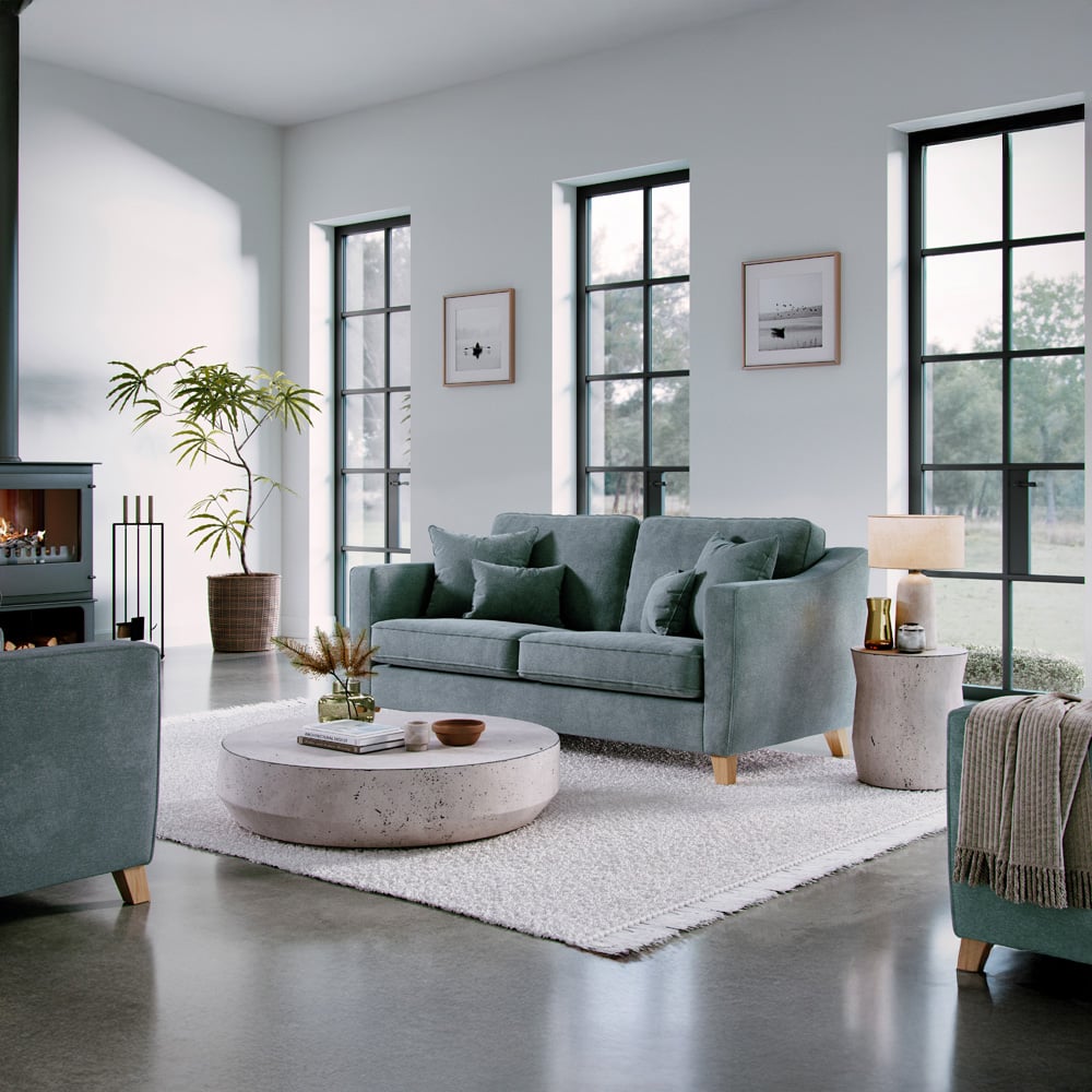 Marlon 2 Seater Medium City Denim Sofa Image 3
