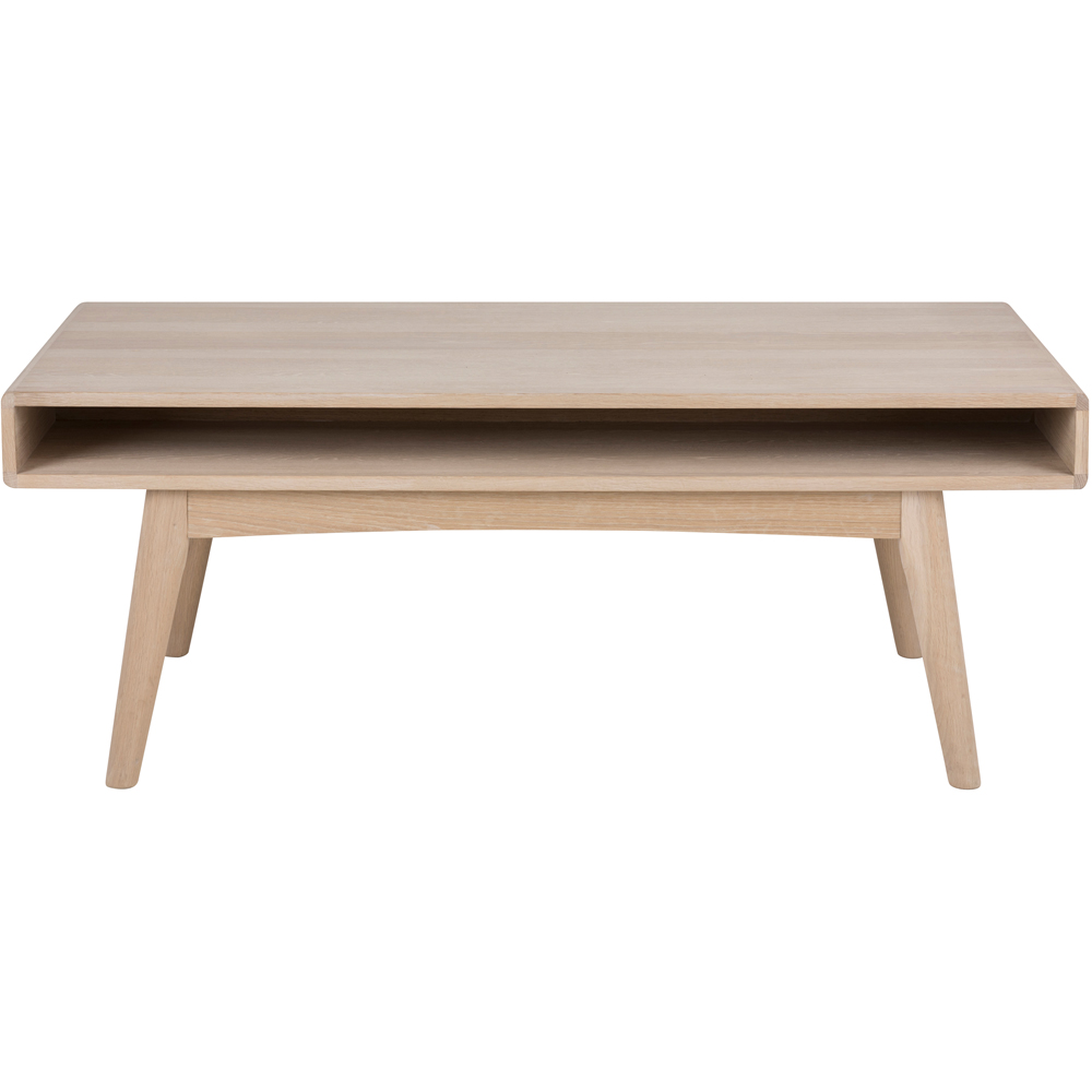 Florence Marte Single Shelf White Oak Coffee Table Image 3