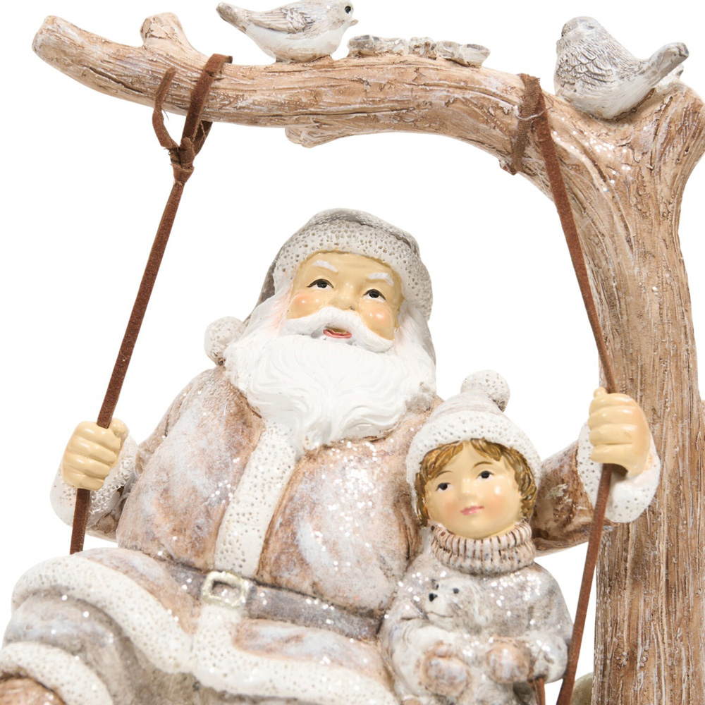 Scandi Santa On Swing Decoration Image 4