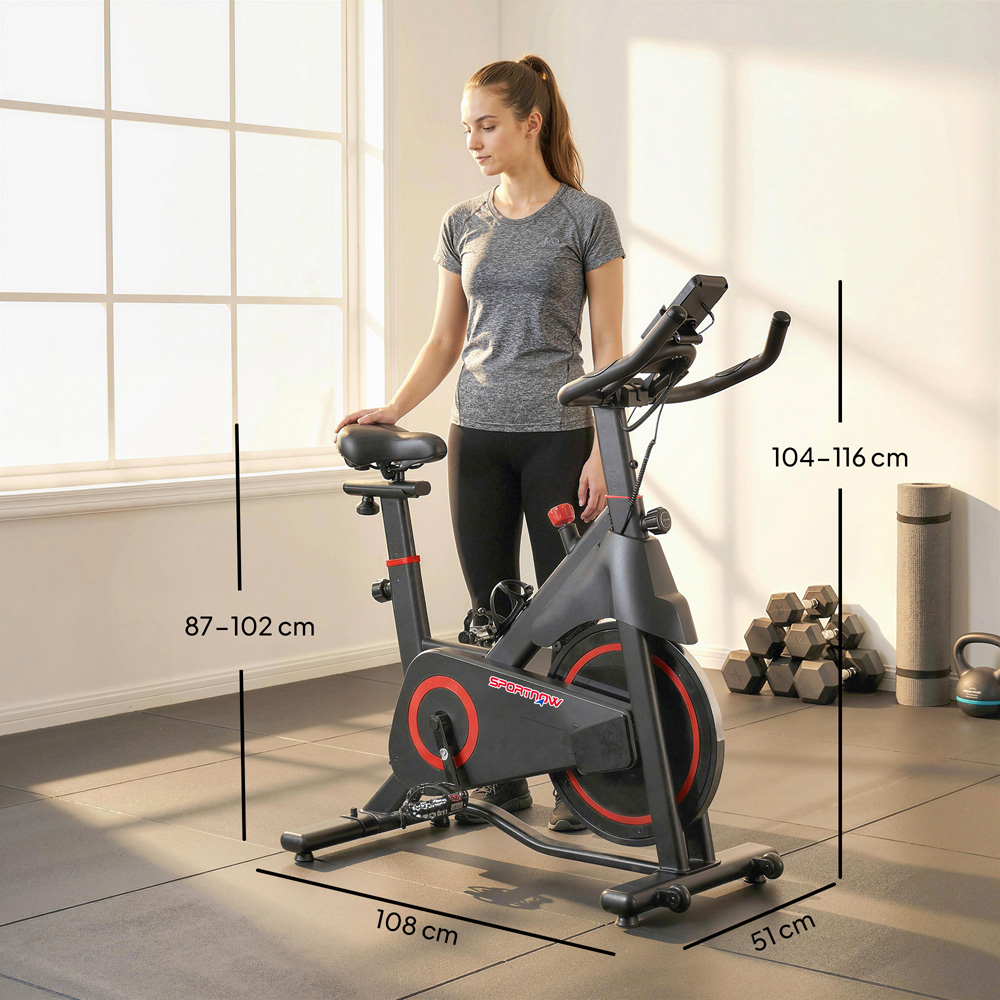 SPORTNOW Exercise Bike with Adjustable Magnetic Resistance Image 9