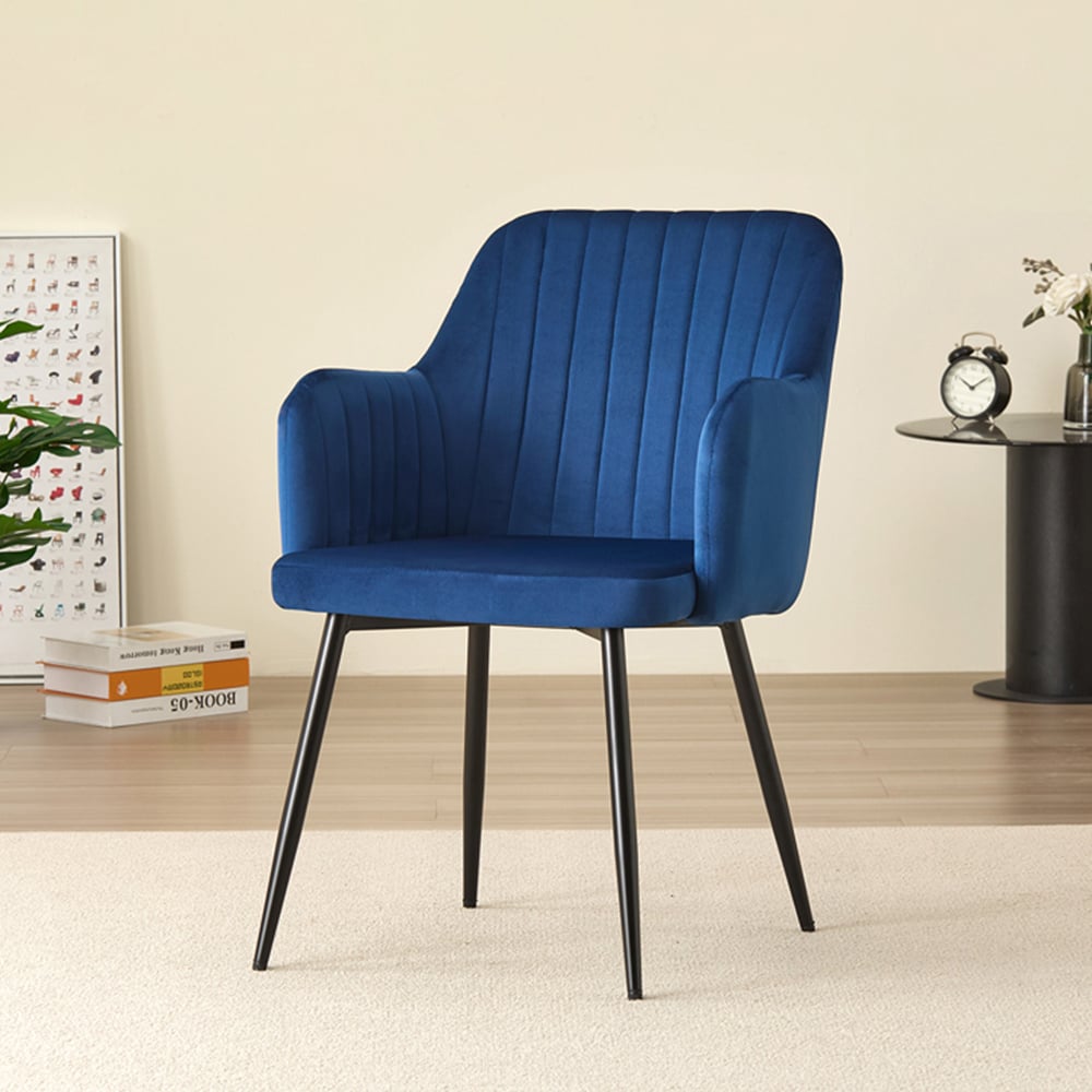 Indoor Living Seattle Charlotte 4 Seater Round Dining Set Blue Image 5