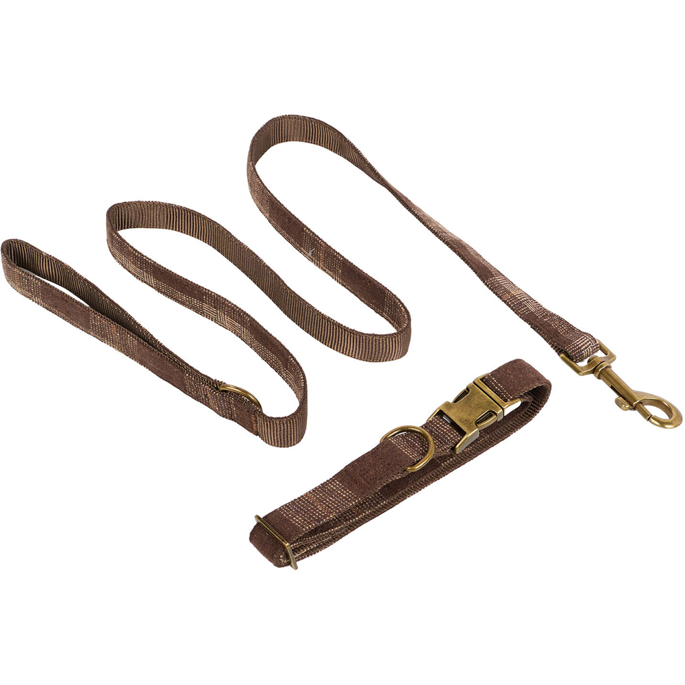 Heritage Dog Collar and Lead Set Brown Image 4