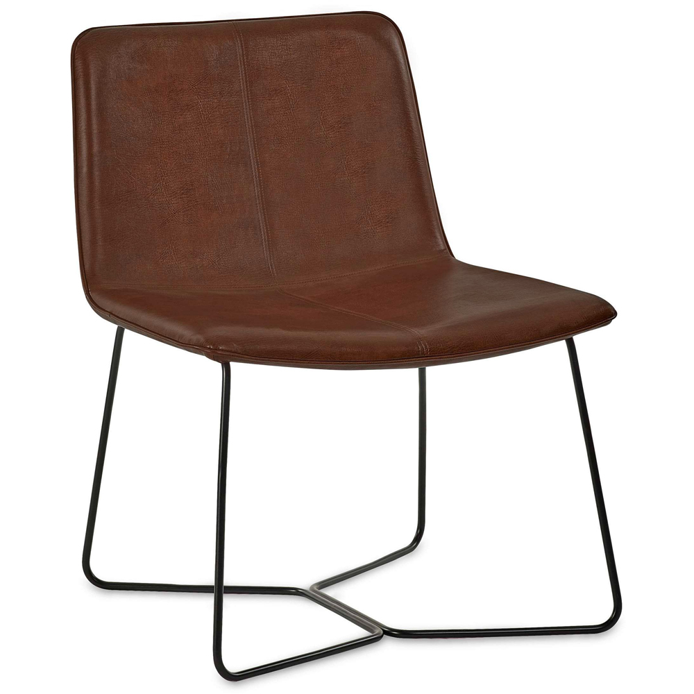Julian Bowen Joren Tan Brown PU Leather Lounge Chair Image 2