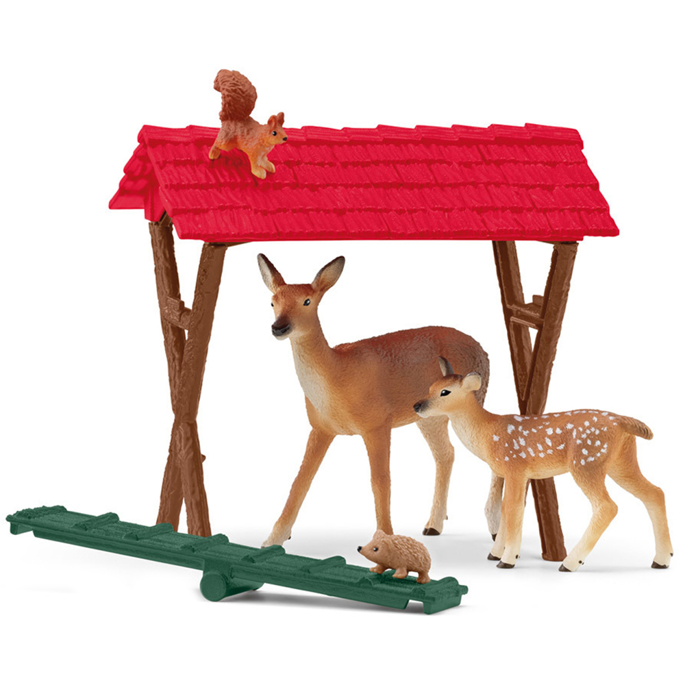 Schleich Farm World Feeding the Forest Animals Toy Playset Image 1