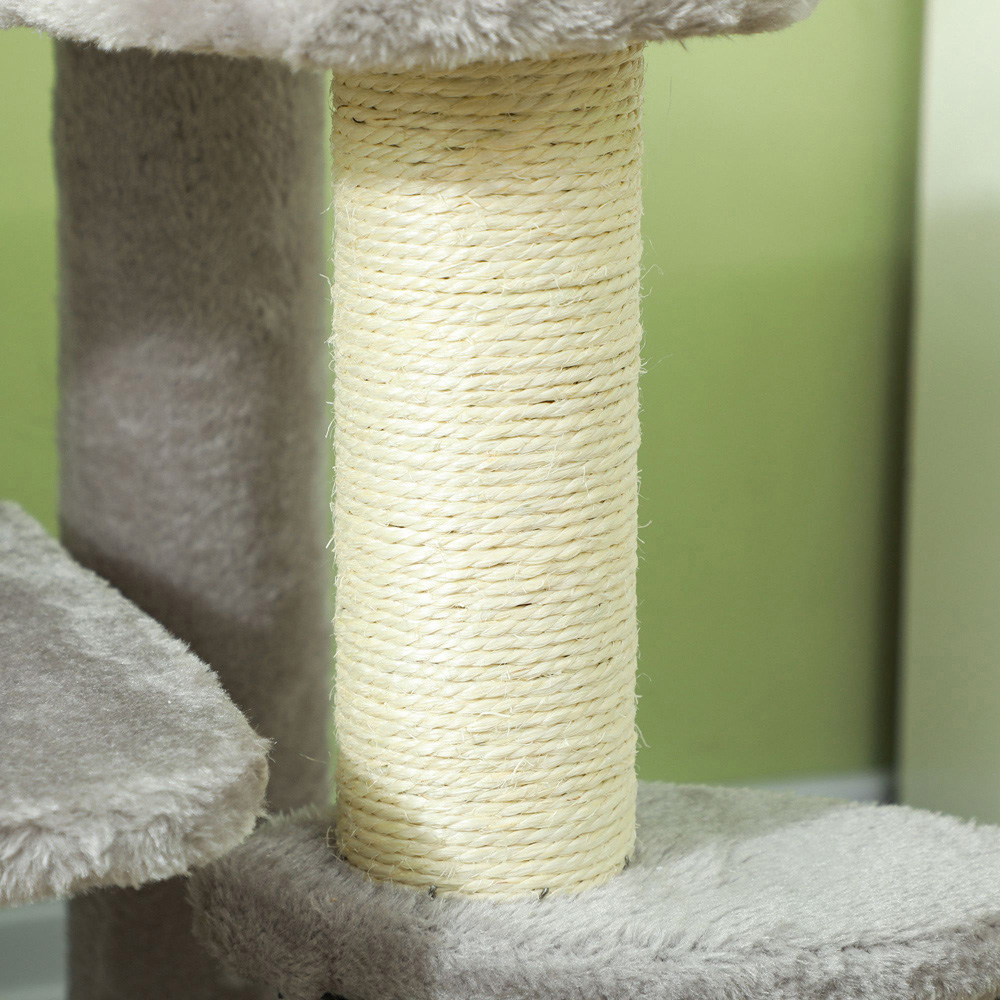 PawHut Light Grey Pet Stair with Tickling Post Image 4
